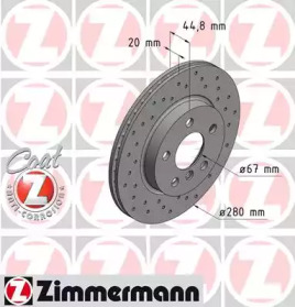 Тормозной диск ZIMMERMANN 150.2924.52