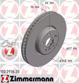 Тормозной диск ZIMMERMANN 150.2936.20