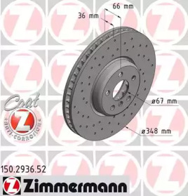 Тормозной диск ZIMMERMANN 150.2936.52