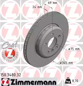 Тормозной диск ZIMMERMANN 150.3480.32