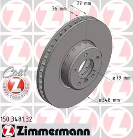 Тормозной диск ZIMMERMANN 150.3481.32