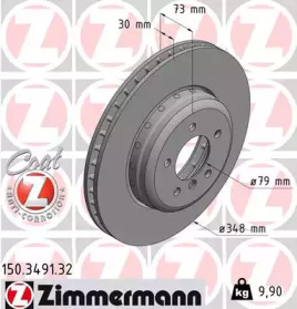 Тормозной диск ZIMMERMANN 150.3491.32