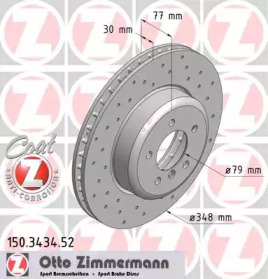 Тормозной диск ZIMMERMANN 150.3434.52