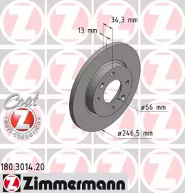 Тормозной диск ZIMMERMANN 180.3014.20