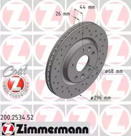 Тормозной диск ZIMMERMANN 200.2534.52