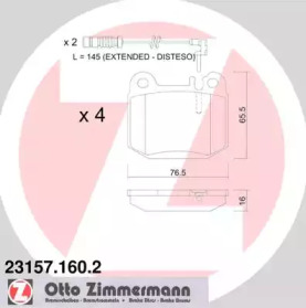 Комплект тормозных колодок ZIMMERMANN 23157.160.2