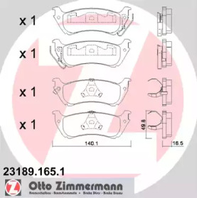 Комплект тормозных колодок ZIMMERMANN 23189.165.1