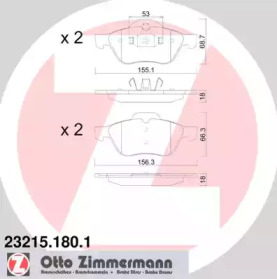 Комплект тормозных колодок ZIMMERMANN 23215.180.1