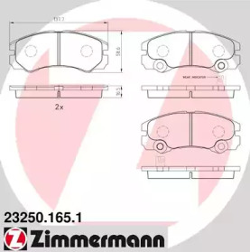 Комплект тормозных колодок ZIMMERMANN 23250.165.1