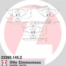 Комплект тормозных колодок ZIMMERMANN 23395.145.2