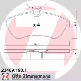 Комплект тормозных колодок ZIMMERMANN 23409.190.1