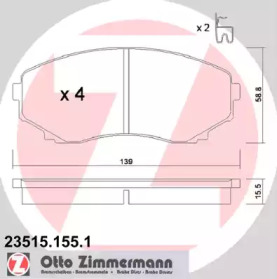 Комплект тормозных колодок ZIMMERMANN 23515.155.1