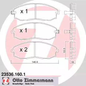 Комплект тормозных колодок ZIMMERMANN 23536.160.1