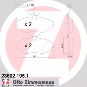 Комплект тормозных колодок ZIMMERMANN 23602.195.1