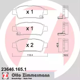 Комплект тормозных колодок ZIMMERMANN 23646.165.1