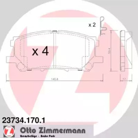 Комплект тормозных колодок ZIMMERMANN 23734.170.1