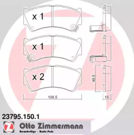 Комплект тормозных колодок ZIMMERMANN 23795.150.1