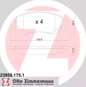 Комплект тормозных колодок ZIMMERMANN 23959.175.1