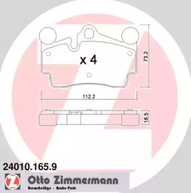 Комплект тормозных колодок ZIMMERMANN 24010.165.9