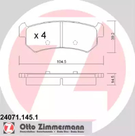 Комплект тормозных колодок ZIMMERMANN 24071.145.1