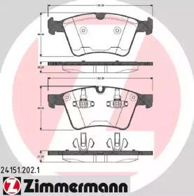 Комплект тормозных колодок ZIMMERMANN 24151.202.1