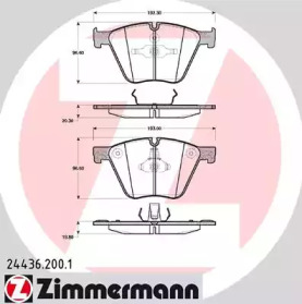 Комплект тормозных колодок ZIMMERMANN 24436.200.1