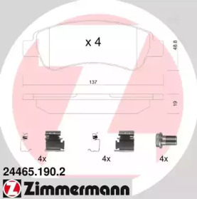 Комплект тормозных колодок ZIMMERMANN 24465.190.2