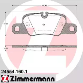 Комплект тормозных колодок ZIMMERMANN 24554.160.1