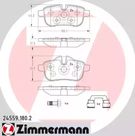 Комплект тормозных колодок ZIMMERMANN 24559.180.2