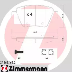 Комплект тормозных колодок ZIMMERMANN 24563.165.2