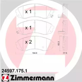 Комплект тормозных колодок ZIMMERMANN 24597.175.1