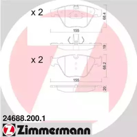 Комплект тормозных колодок ZIMMERMANN 24688.200.1