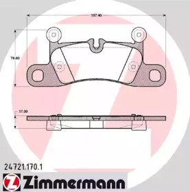 Комплект тормозных колодок ZIMMERMANN 24721.170.1