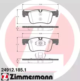 Комплект тормозных колодок ZIMMERMANN 24912.185.1