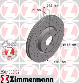 Тормозной диск ZIMMERMANN 250.1383.52