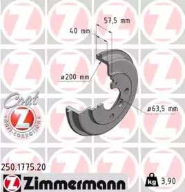 Тормозный барабан ZIMMERMANN 250.1775.20