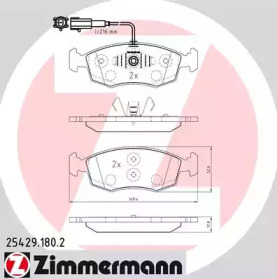 Комплект тормозных колодок ZIMMERMANN 25429.180.2