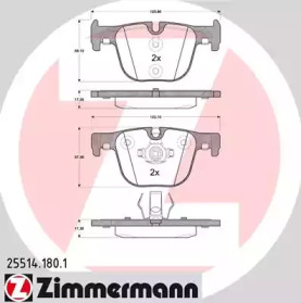 Комплект тормозных колодок ZIMMERMANN 25514.180.1