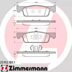 Комплект тормозных колодок ZIMMERMANN 25702.180.1