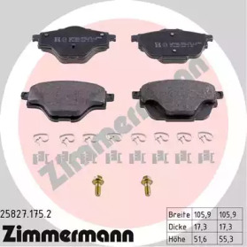 Комплект тормозных колодок ZIMMERMANN 25827.175.2