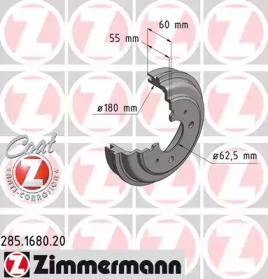 Тормозный барабан ZIMMERMANN 285.1680.20