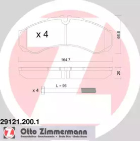 Комплект тормозных колодок ZIMMERMANN 29121.200.1