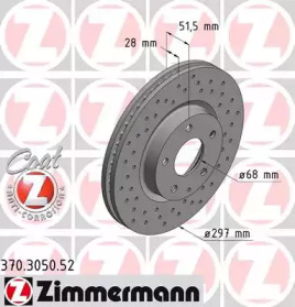 Тормозной диск ZIMMERMANN 370.3050.52