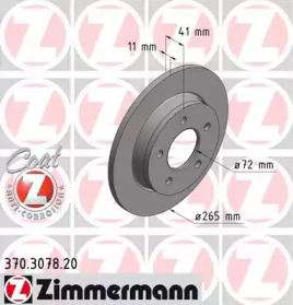 Тормозной диск ZIMMERMANN 370.3078.20