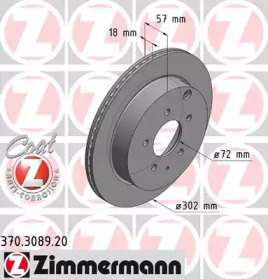 Тормозной диск ZIMMERMANN 370.3089.20