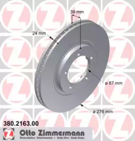 Тормозной диск ZIMMERMANN 380.2163.00