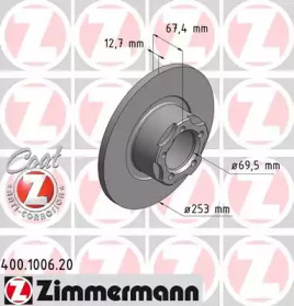 Тормозной диск ZIMMERMANN 400.1006.20