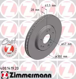 Тормозной диск ZIMMERMANN 400.1419.20