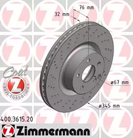 Тормозной диск ZIMMERMANN 400.3615.20