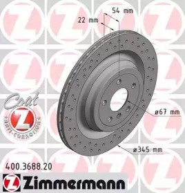 Тормозной диск ZIMMERMANN 400.3688.20